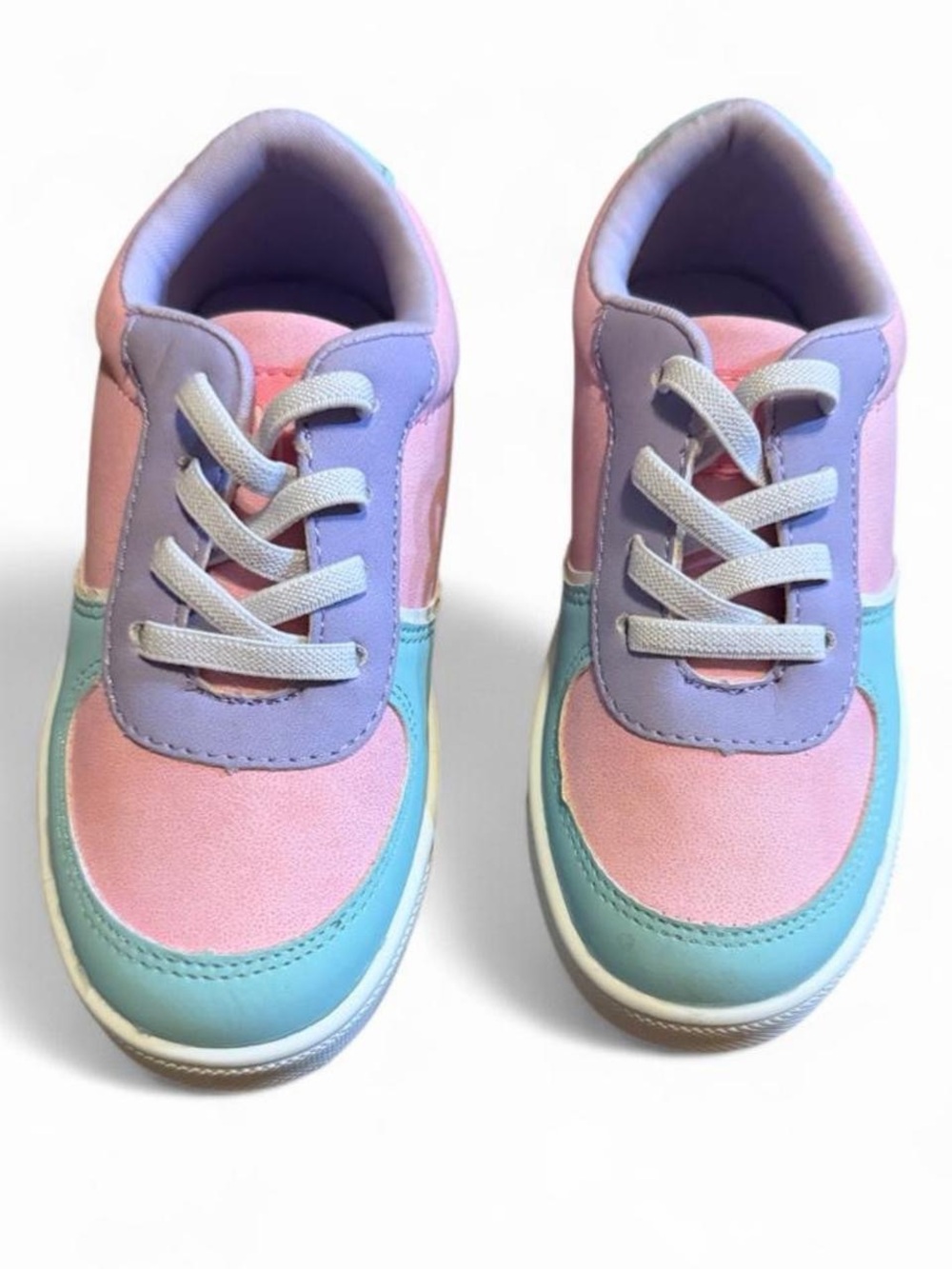 oomphies Pastel Pink Lavender Teal Kids Sneakers